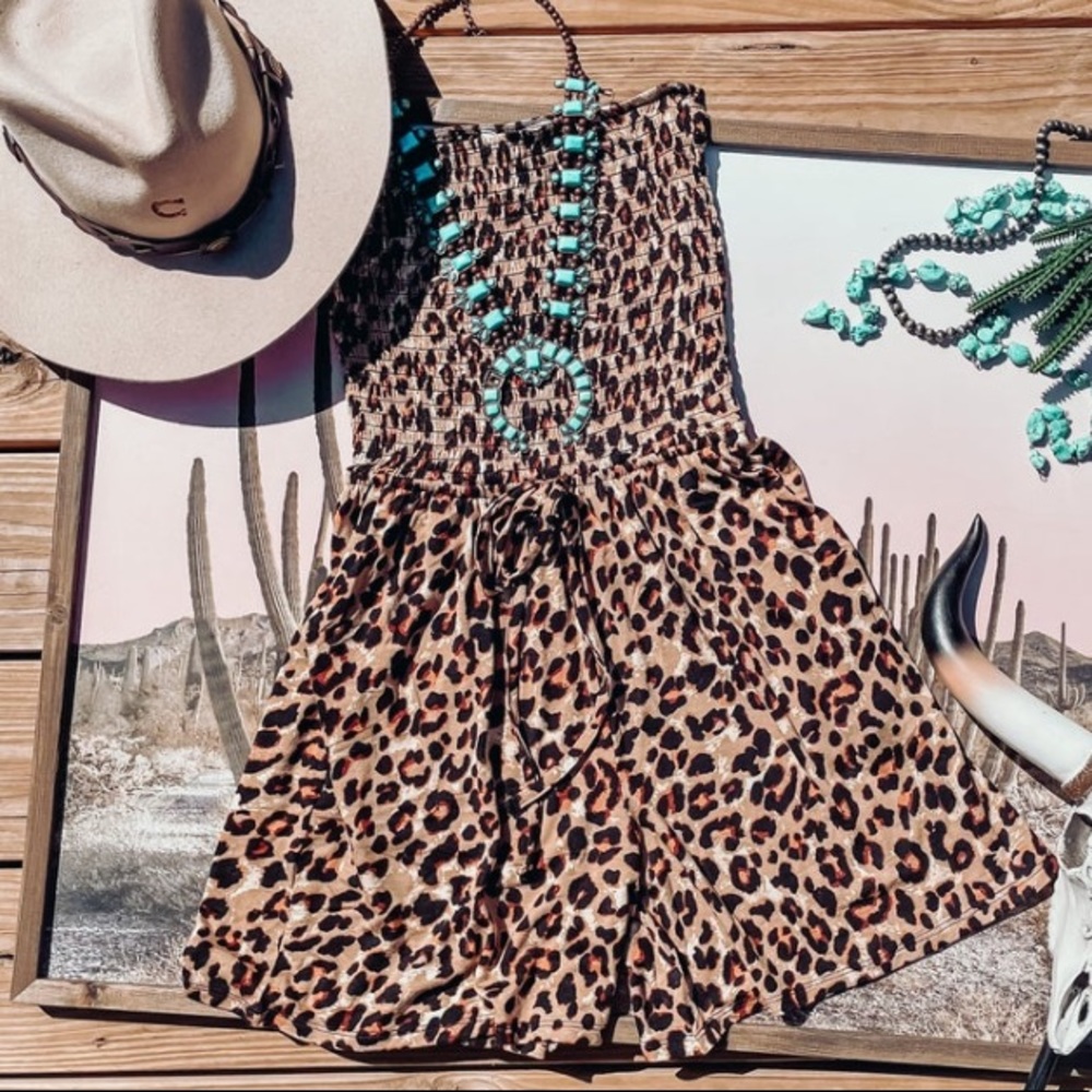 Cheetah print romper